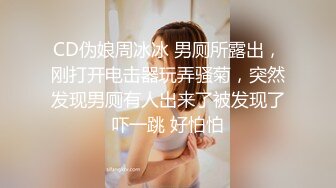 CD伪娘周冰冰 男厕所露出，刚打开电击器玩弄骚菊，突然发现男厕有人出来了被发现了吓一跳 好怕怕